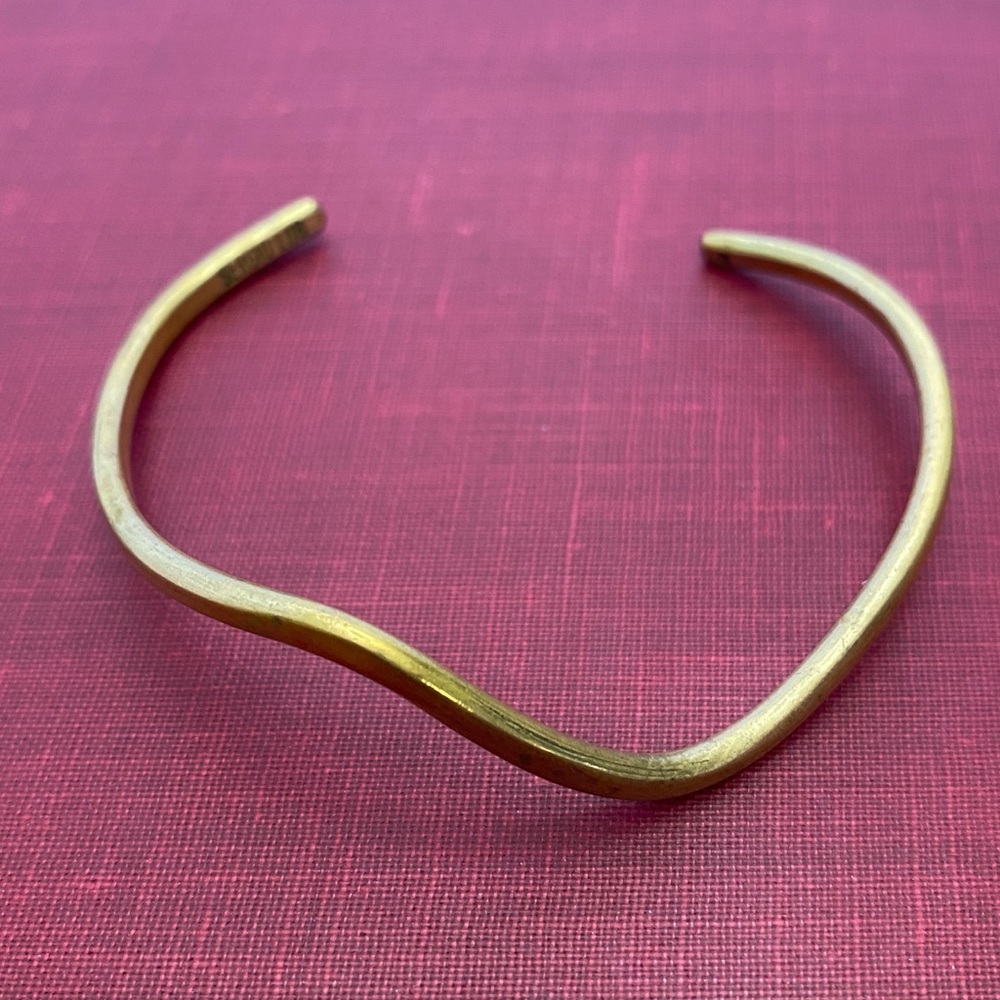 Sergio Lub Unisex Bohemian Style Copper Rainbow Wave Cuff Bracelet